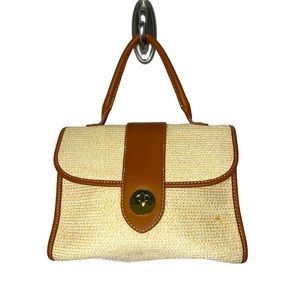 Talbots Straw and leather Handbag/ Purse